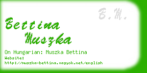 bettina muszka business card